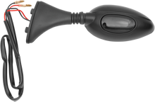 PARTS UNLIMITED Mirror with Marker Lights - Side View - Teardrop - Black - Left - Each KA94ALH