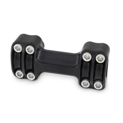 Burly Brand Reaper Riser Clamp 1-1/2in Tall for 1in Bar, One Piece - Texture Black