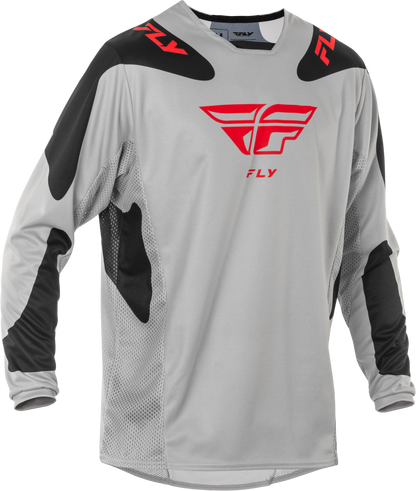 Kinetic Sym Jersey Light Grey/Red/Black Md