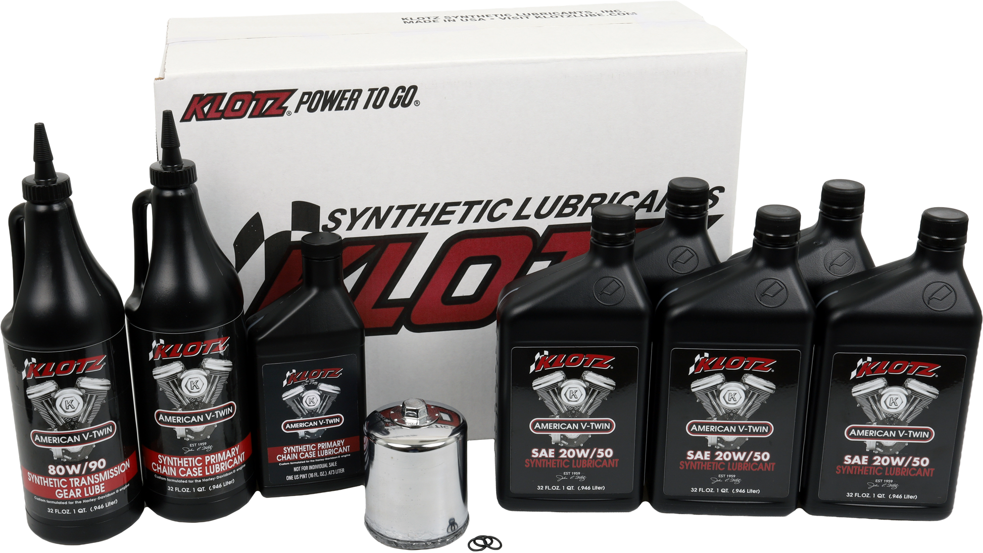Premium Harley Davidson 5qt Synthetic Oil Change Kit