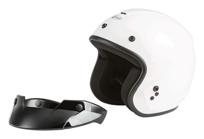 Of 2 Open Face Helmet White Sm