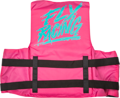 Nylon Flotation Vest Neon Pink/Teal 2x