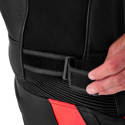 Tractech Evo D3o Jacket Blk/Flo Red Leather 3x