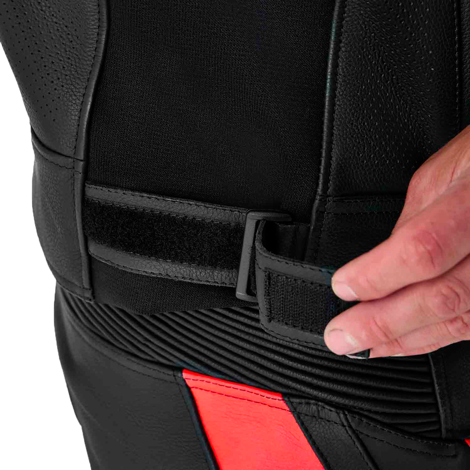Tractech Evo D3o Jacket Blk/Flo Red Leather Xl