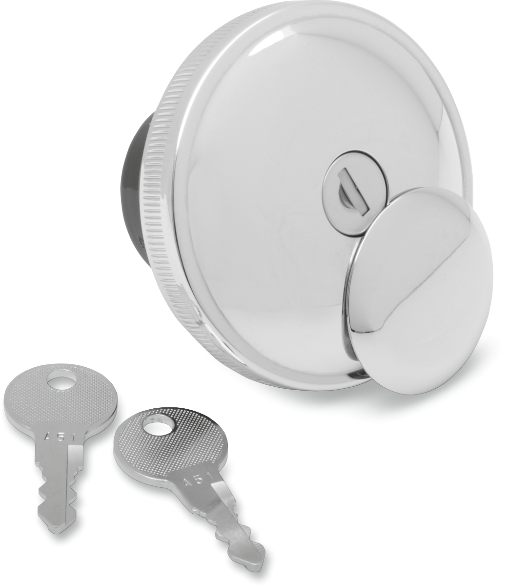 DRAG SPECIALTIES Screw-In Locking Gas Cap - Vented - Chrome 03-0318A-A