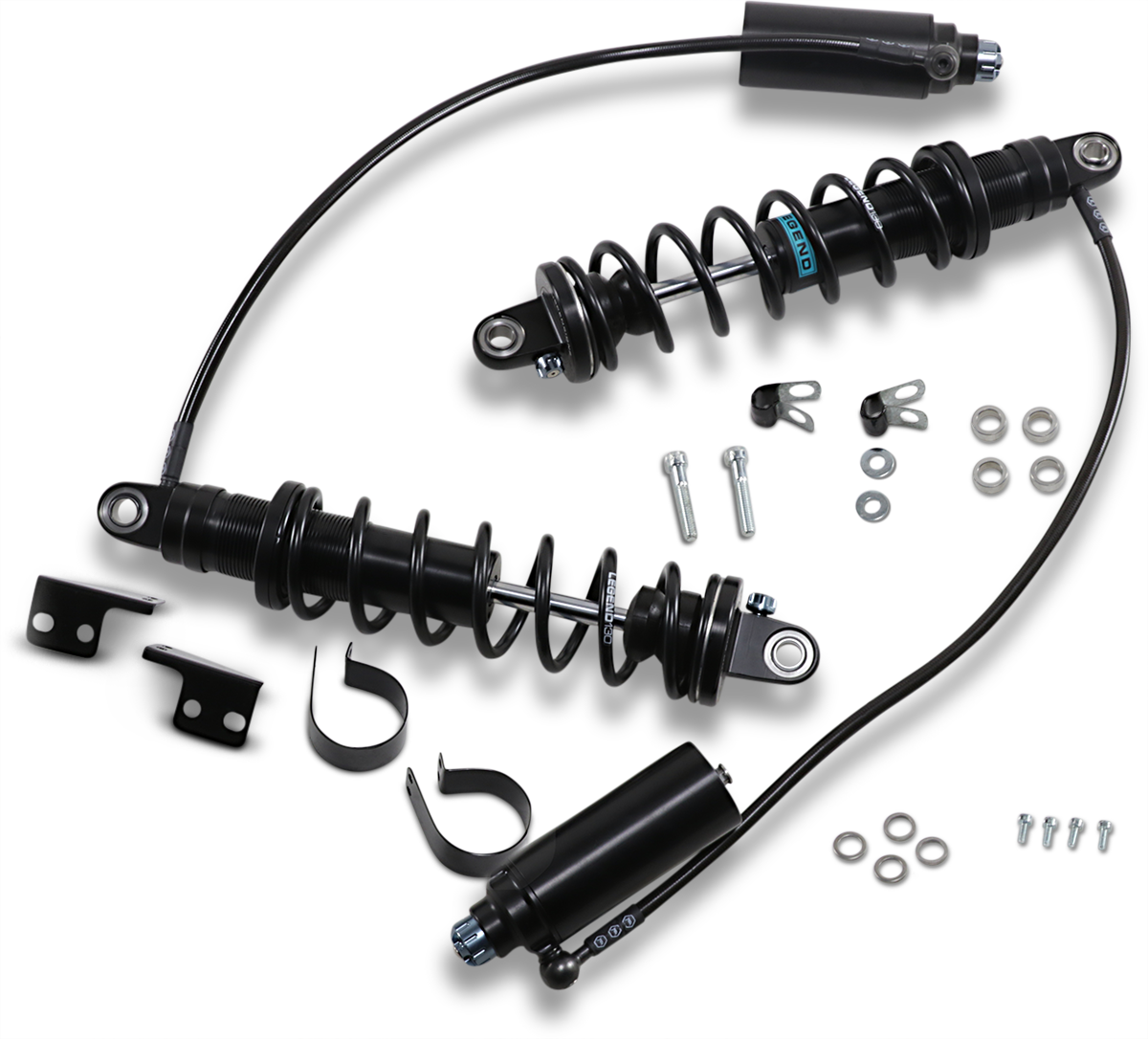 LEGEND SUSPENSION REVO ARC Remote Reservoir Shocks - 14" - Heavy Duty - Black 1310-1889