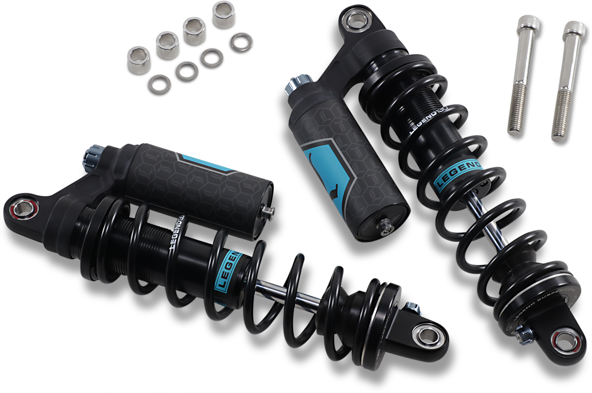 LEGEND SUSPENSION REVO ARC Piggyback Shocks - 13" - Heavy Duty - Black - '99-'17 Dyna 1310-1891