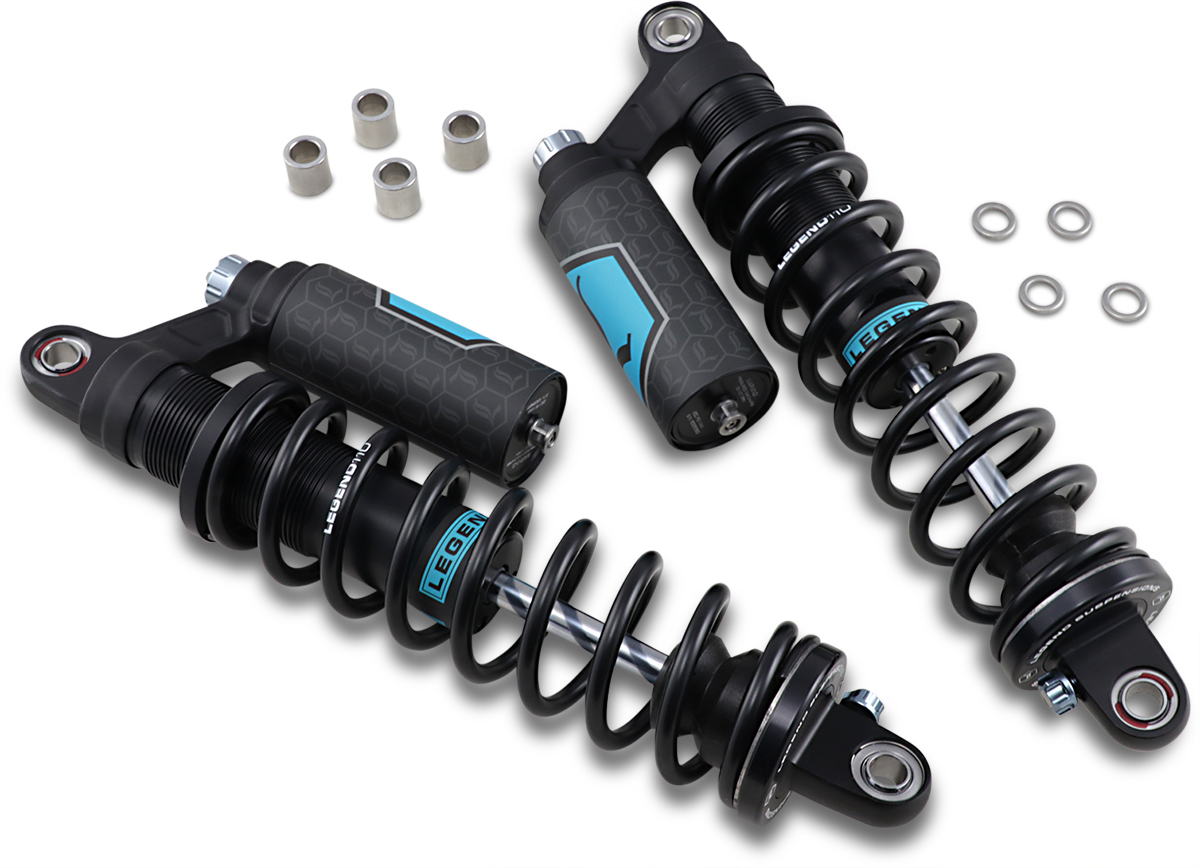 LEGEND SUSPENSION REVO ARC Piggyback Shocks - 14" - Standard - Black - '04-'22 Sportster 1310-1896