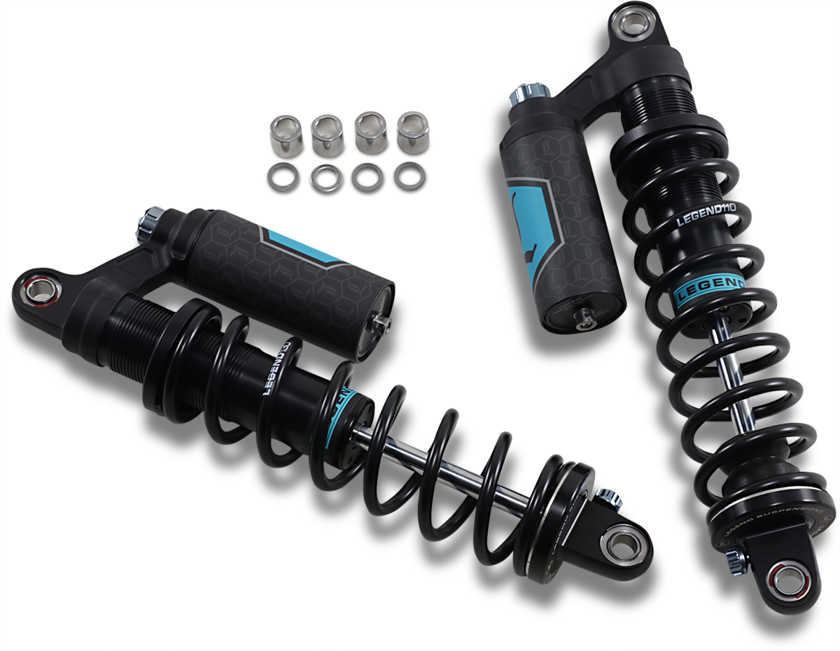 LEGEND SUSPENSION REVO ARC Piggyback Shocks - 14" - Heavy Duty - Black - '04-'22 Sportster 1310-1897