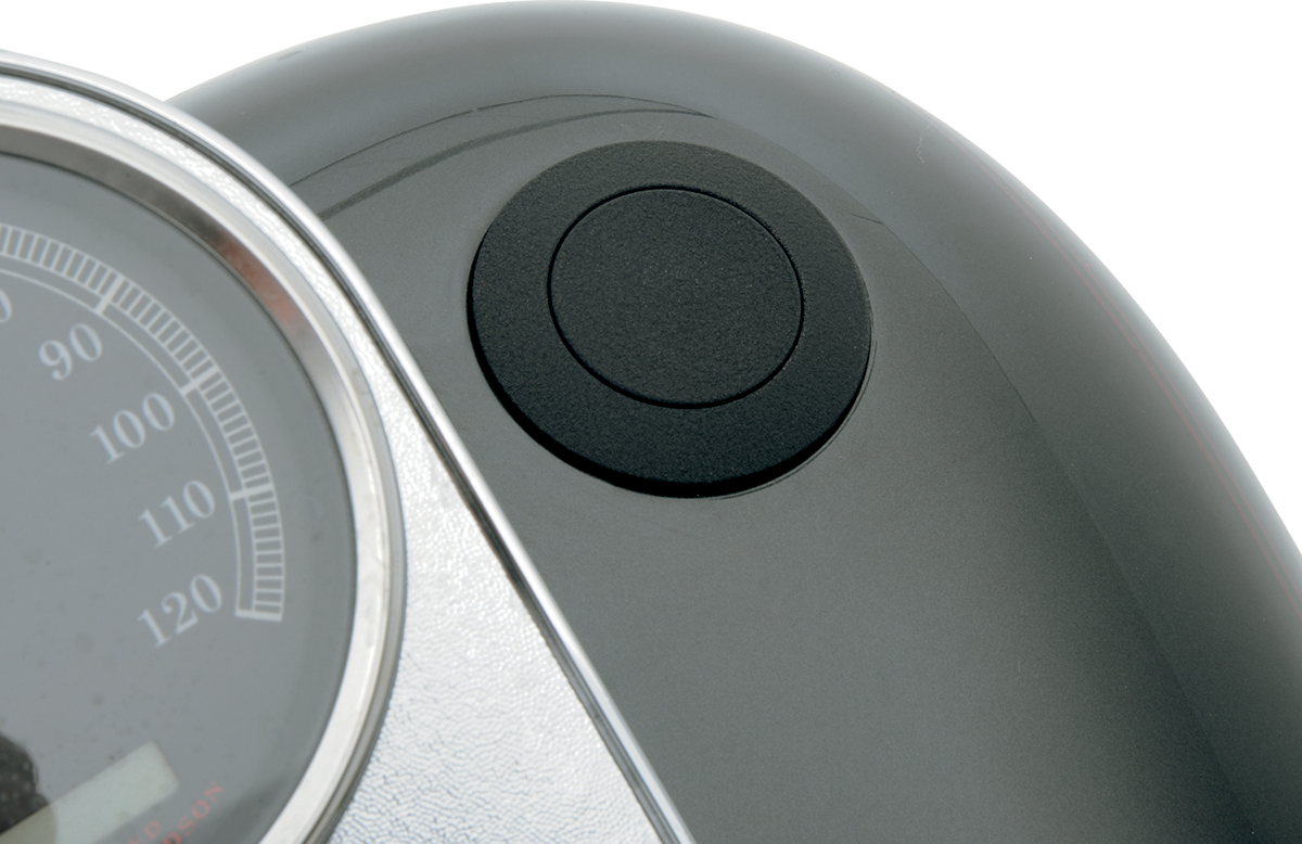 DRAG SPECIALTIES Gas Cap - Vented Pop-Up - Black Wrinkle 03-328B-A