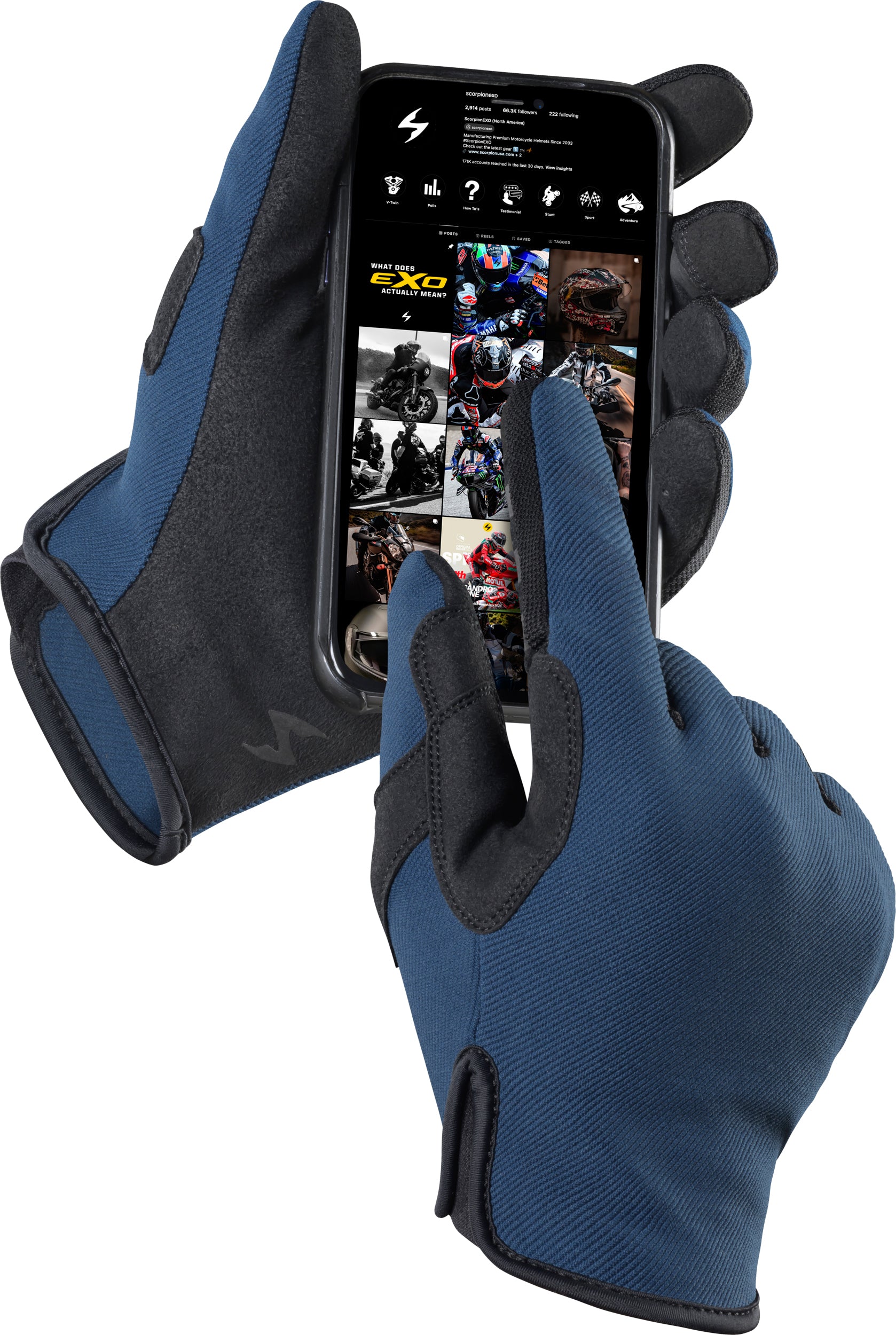 Air Stretch Gloves Blue 2x