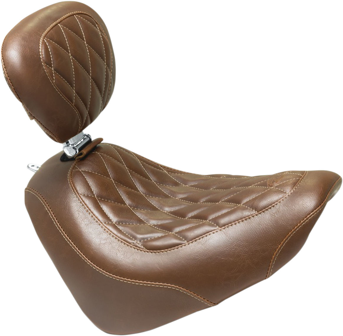 MUSTANG Seat - Wide Tripper™ Solo - with Backrest - Diamond - Brown 83013
