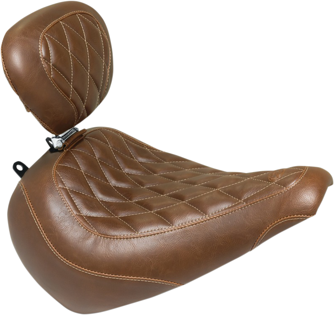 MUSTANG Seat - Wide Tripper™ Solo - with Backrest - Diamond - Brown 83022