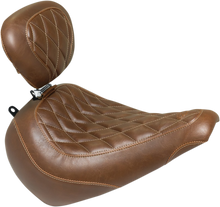 MUSTANG Seat - Wide Tripper™ Solo - with Backrest - Diamond - Brown 83022