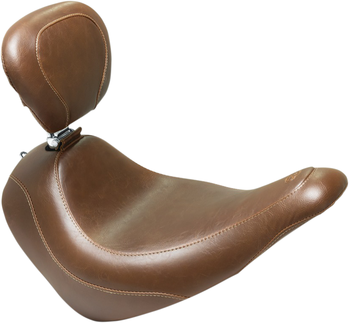 MUSTANG Wide Tripper™ Seat - with Driver's Backrest - Brown 83037