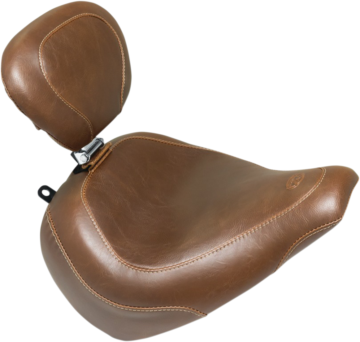 MUSTANG Wide Tripper™ Seat - with Driver's Backrest - Brown 83055