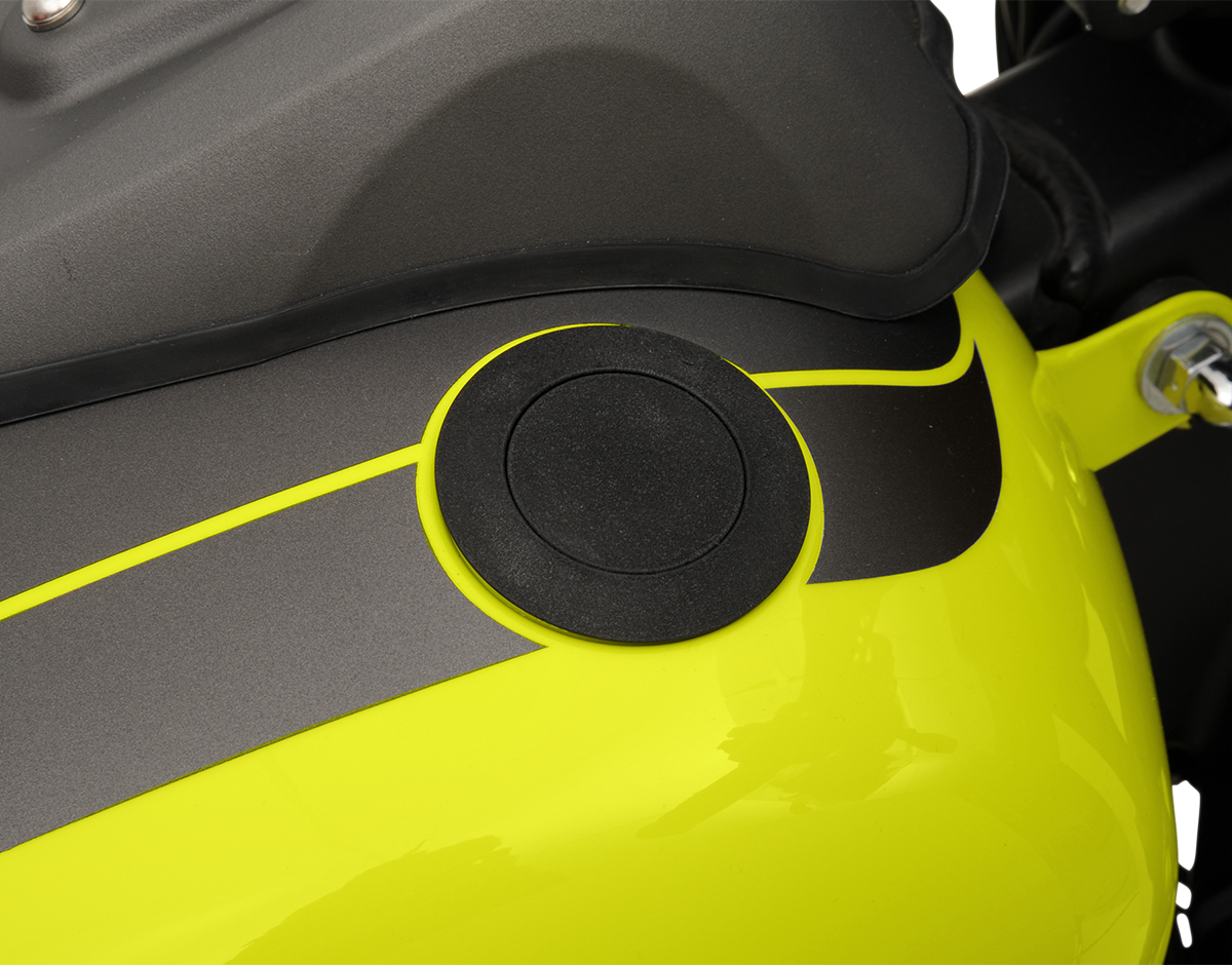 DRAG SPECIALTIES Gas Cap - Vented Pop-Up - Black Wrinkle T03-0339B-A