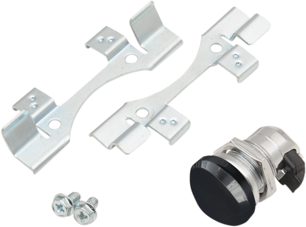 DRAG SPECIALTIES Fuel Door Latch Kit - Push Button - Gloss Black 77388B