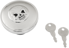 DRAG SPECIALTIES Locking Gas Cap - Skull - Vented - Chrome 03-0320AS-A