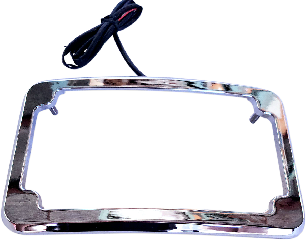 CYCLE VISIONS Beveled License Plate Frame - Chrome CV4617