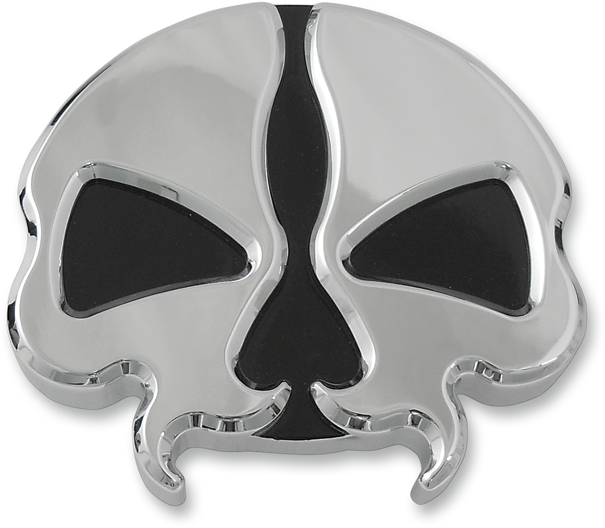 DRAG SPECIALTIES Gas Cap - Vented - Split Skull - Chrome 78048