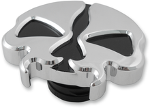 DRAG SPECIALTIES Gas Cap - Non-Vented - Split Skull - Chrome 78049