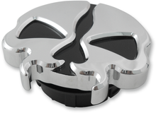 DRAG SPECIALTIES Gas Cap - Dummy - Split Skull - Chrome 78050