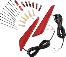 SHOW CHROME LED Marker Lights - Red Lens/Red LEDs - GL1800 52-953R