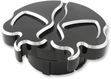 DRAG SPECIALTIES Gas Cap - Dummy - Split Skull - Black 78050B