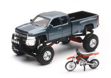 Replica 1:43 Truck/Race Bike Chevy Grey/Honda Bike Red