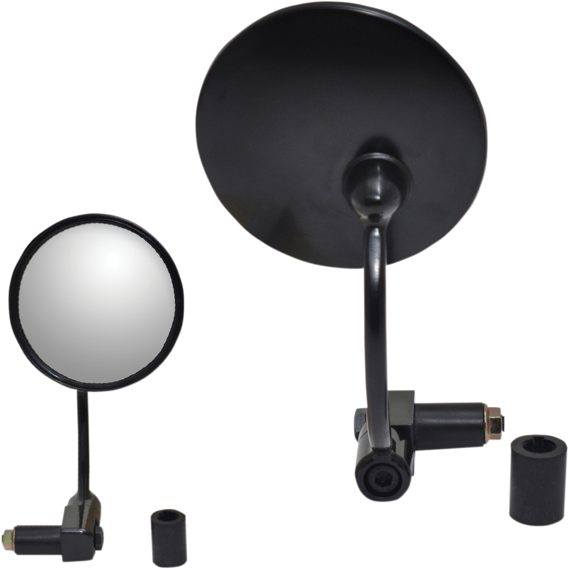 PARTS UNLIMITED Mirror - Bar End - Round - Black - 7/8" 17012