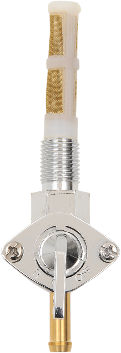 DRAG SPECIALTIES Fuel Petcock - Downward - Chrome - 1/4" NPT T03-0075
