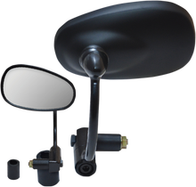 PARTS UNLIMITED Mirror - Bar End - Oval - Black - 7/8" 17013