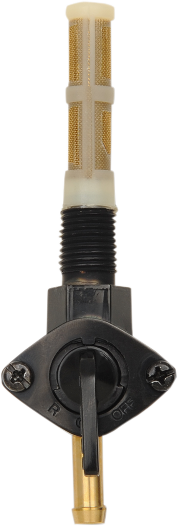DRAG SPECIALTIES Fuel Petcock - Downward - Gloss Black - 1/4" NPT T03-0075B