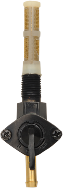 DRAG SPECIALTIES Fuel Petcock - Downward - Gloss Black - 1/4" NPT T03-0075B
