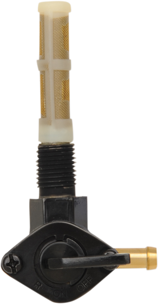 DRAG SPECIALTIES Fuel Petcock - 90° - Gloss Black - 1/4" NPT T03-0075RB