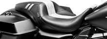 LE PERA Outcast GT Seat - Full-Length - w/o Backrest - Black Double Diamond w/White Inlay - FL '08-'23 LK-987GT1