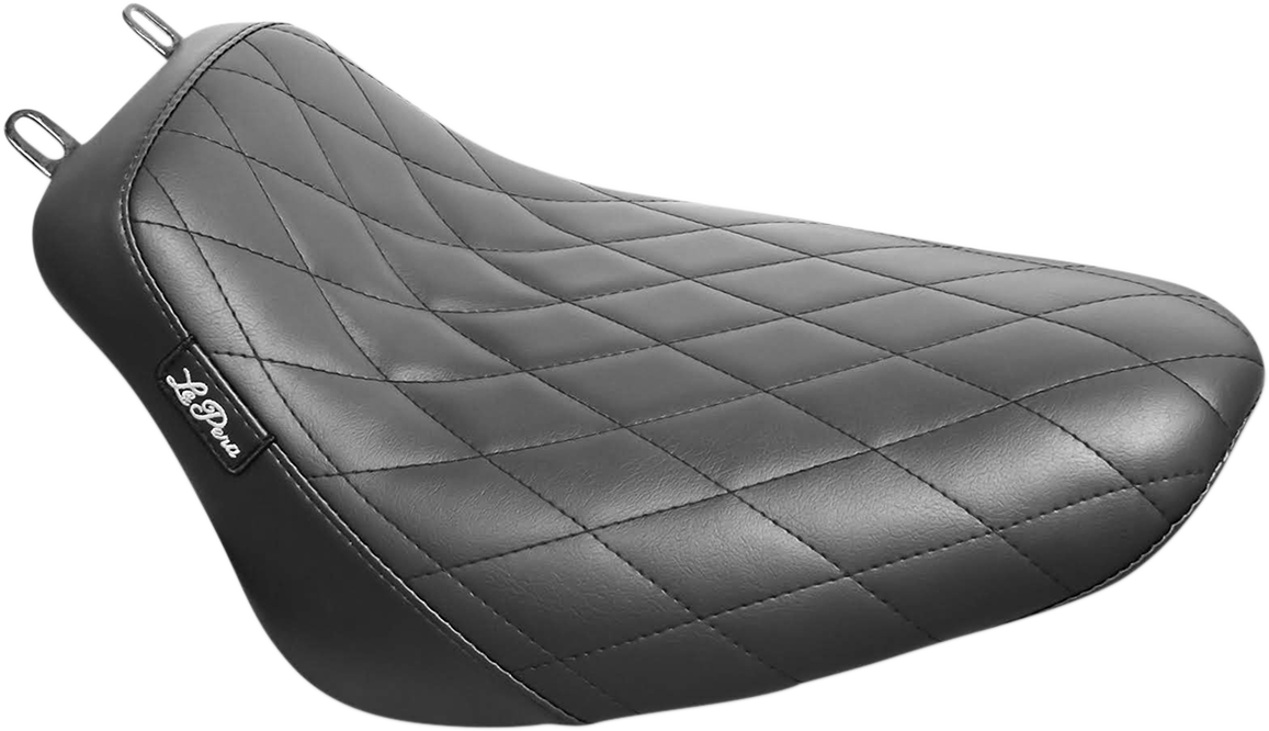 LE PERA Bare Bones Solo Seat - Diamond Stitch - Black - Softail '18-'23 LYX-007DM