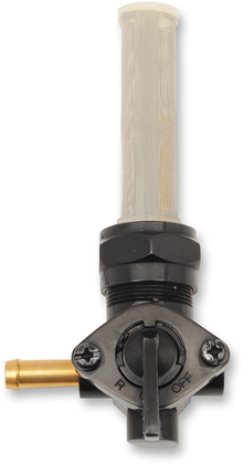 DRAG SPECIALTIES Fuel Petcock - Forward - Gloss Black - 22 mm 03-0040LB