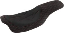 MUSTANG Revere Journey Seat - Diamond - Red Stitched - FL '08-'25 74111AB