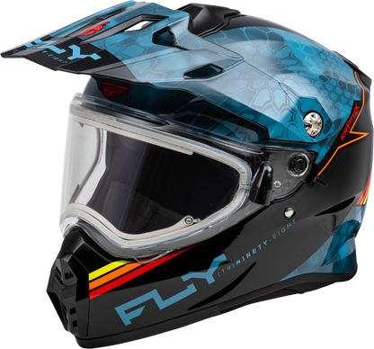 Trekker Cw Conceal Helmet Elec Shld Slate/Black/Red 2x