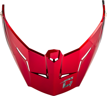 Md 74 Visor W/Screws Striker Blk/Grey/Red Metallic