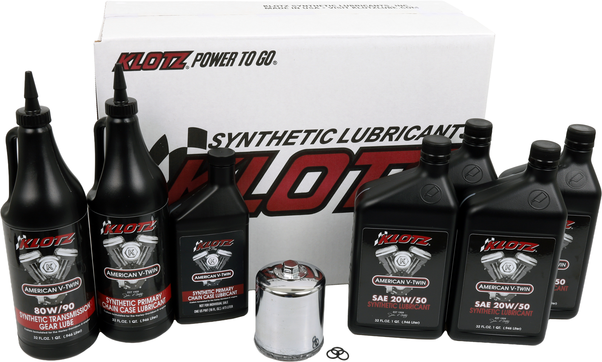 Premium Harley Davidson 4qt Synthetic Oil Change Kit