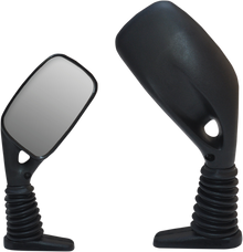PARTS UNLIMITED Mirror - ZX - Side View - Rectangle - Black - Right - Each 17017
