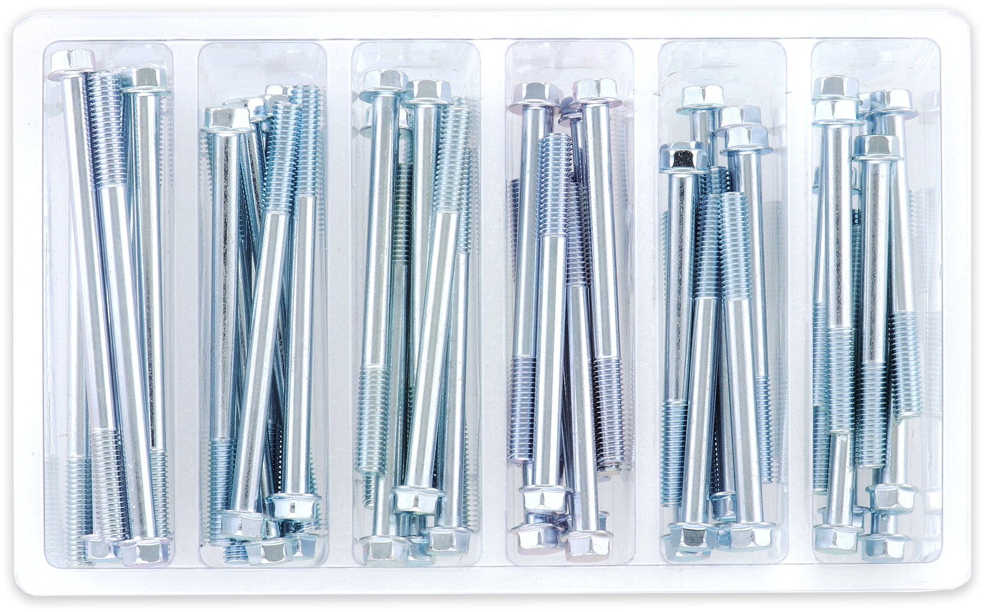 M6 8mm Hex Flange Bolt Assortment 60 Piece Kit