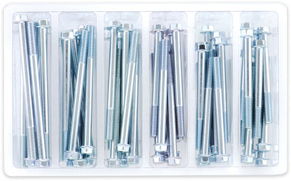 M6 8mm Hex Flange Bolt Assortment 60 Piece Kit