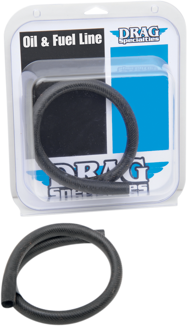 DRAG SPECIALTIES Fuel/Oil Line - Black - 1/2" - 2' DOH-0122