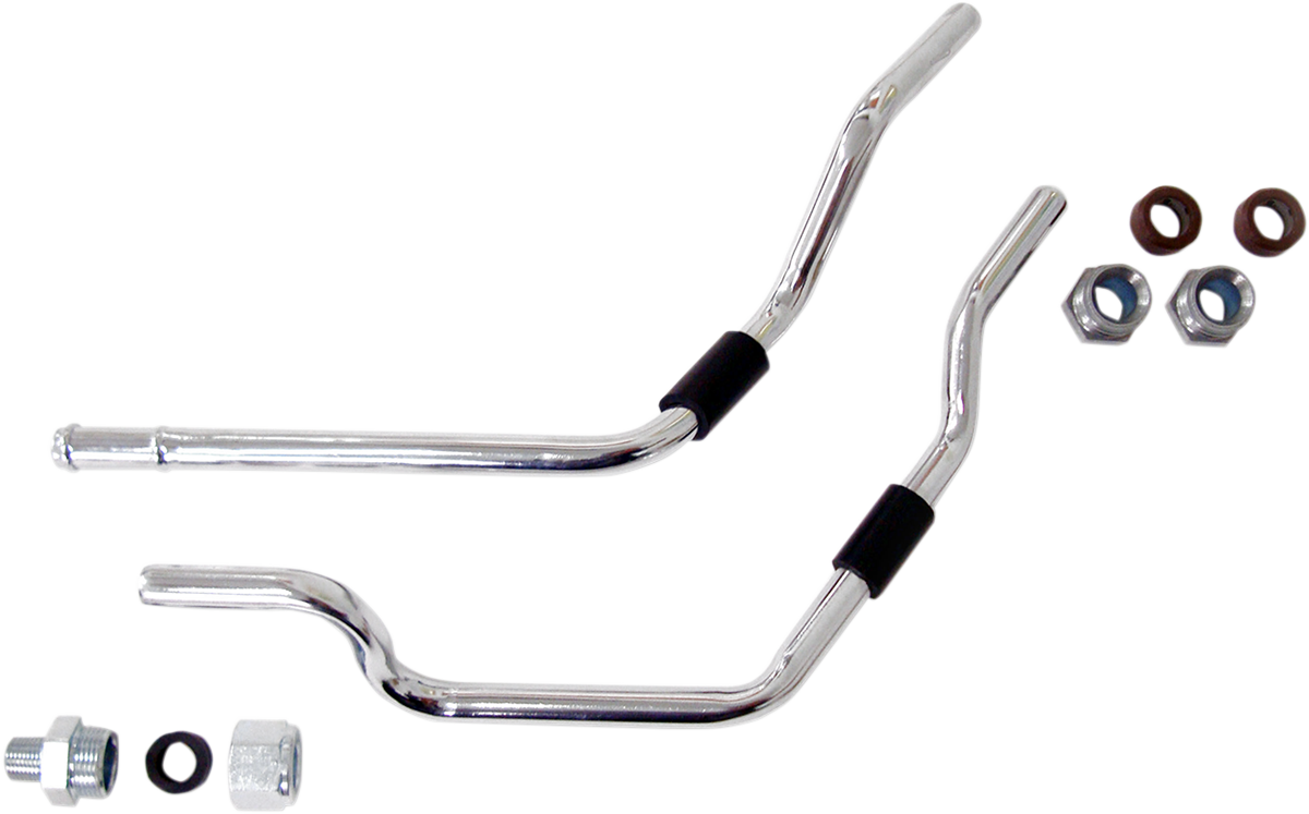 DRAG SPECIALTIES Oil Filter Line Kit - Chrome - Touring 74914