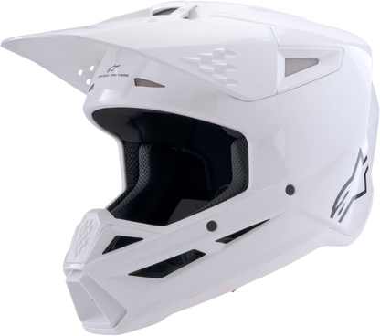 Sm3 Solid Helmet White Glossy Xl