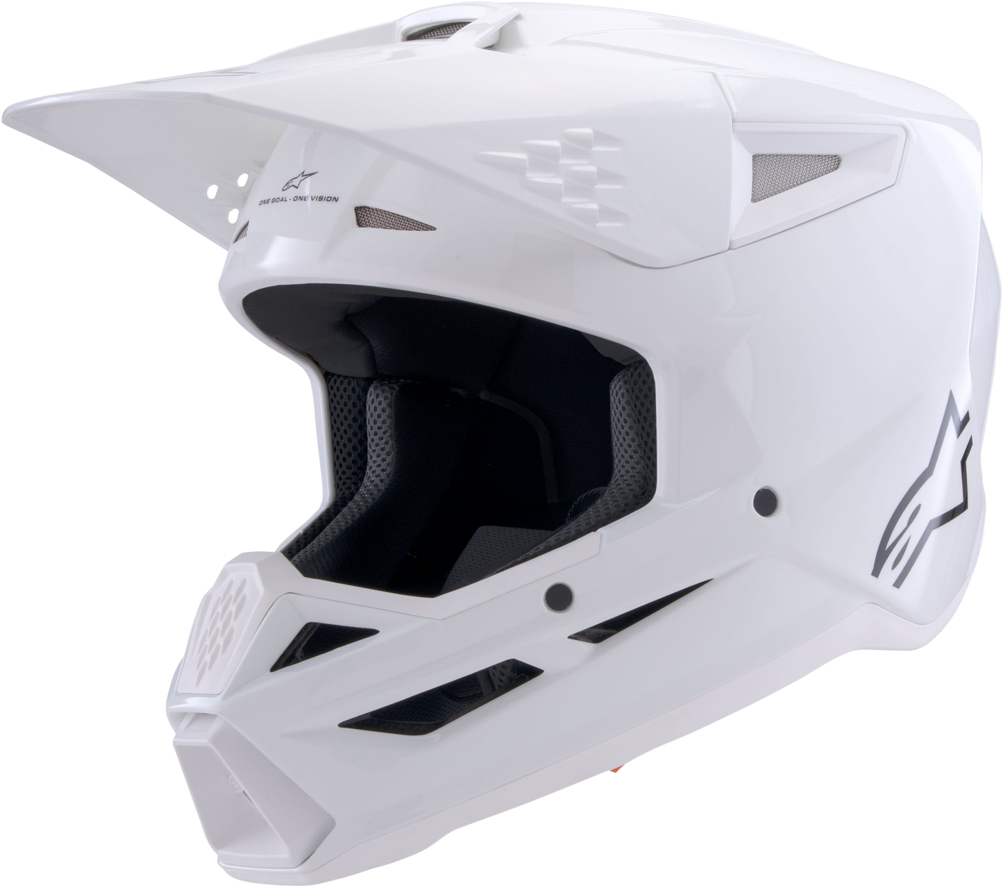 Sm3 Solid Helmet White Glossy Lg